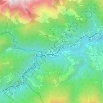 Carte topographique Camedo, altitude, relief