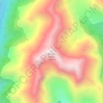 Carte topographique Mount Owen, altitude, relief