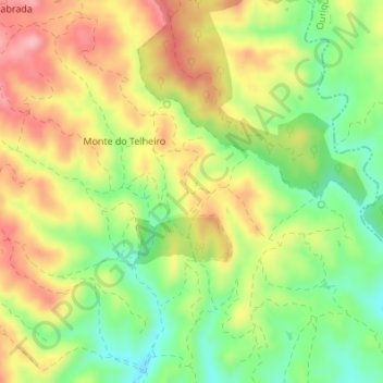 Carte topographique Serva, altitude, relief