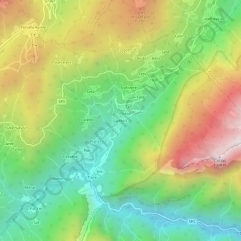 Carte topographique Lambroi, altitude, relief