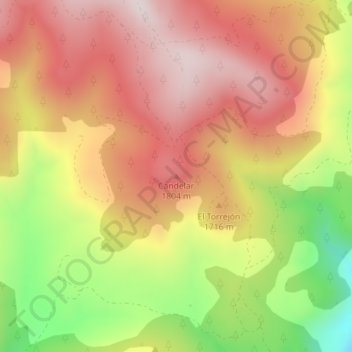 Carte topographique Candelar, altitude, relief