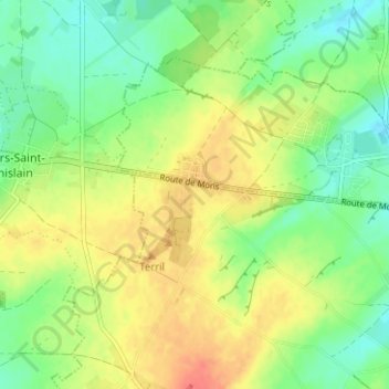 Carte topographique Le Monobloc, altitude, relief