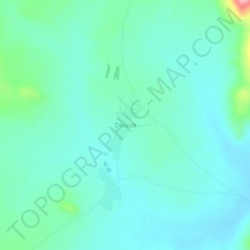 Carte topographique Diosso, altitude, relief