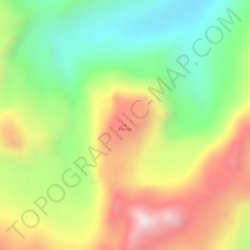 Carte topographique Pacollo, altitude, relief
