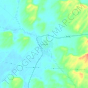 Carte topographique Setrawa, altitude, relief