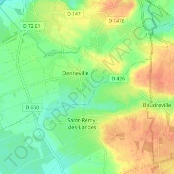 Carte topographique Les Gros, altitude, relief