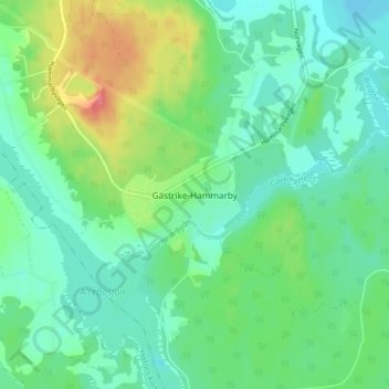 Carte topographique Hammarby, altitude, relief