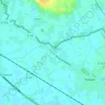 Carte topographique Pont d'Achelles, altitude, relief