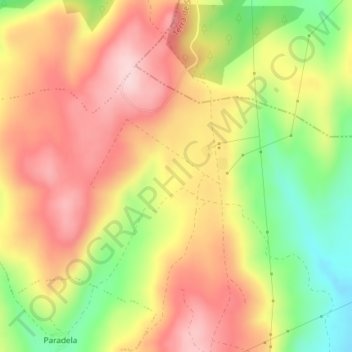 Carte topographique Chan das Lagoas, altitude, relief