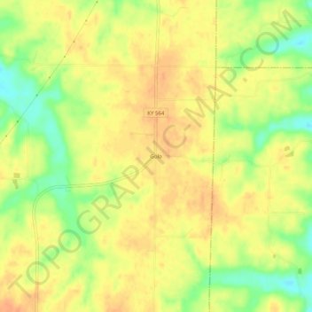 Carte topographique Golo, altitude, relief