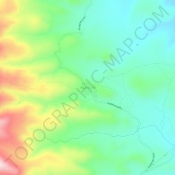 Carte topographique Kumralı, altitude, relief
