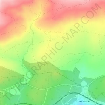 Carte topographique Robles Hermosos, altitude, relief