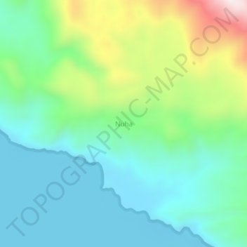 Carte topographique Nuha, altitude, relief