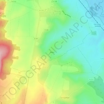 Carte topographique Pignol, altitude, relief