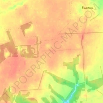 Carte topographique Новеньке, altitude, relief