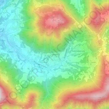 Carte topographique Dossello, altitude, relief