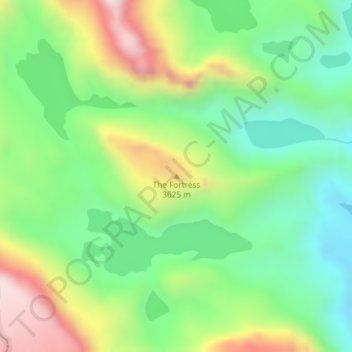 Carte topographique The Fortress, altitude, relief