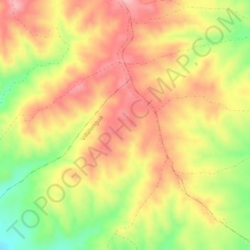 Carte topographique Carril Alto, altitude, relief