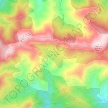 Carte topographique La Basse Court, altitude, relief