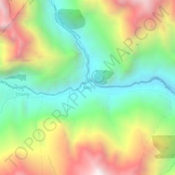 Carte topographique Koto, altitude, relief