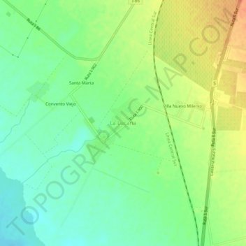 Carte topographique La Lucana, altitude, relief