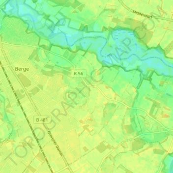 Carte topographique Austum, altitude, relief