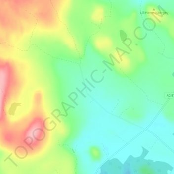 Carte topographique Kusmarksliden, altitude, relief