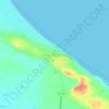 Carte topographique Canoa Quebrada, altitude, relief