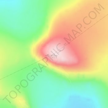 Carte topographique Kvitekoll, altitude, relief