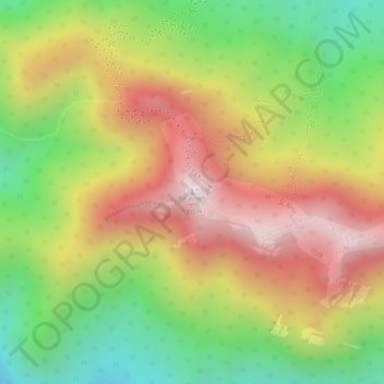 Carte topographique Parasnath, altitude, relief