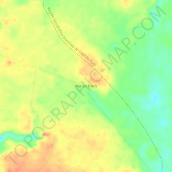 Carte topographique Vila do Trevo, altitude, relief