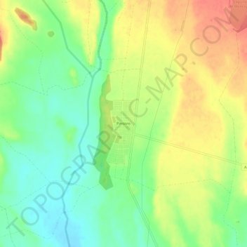 Carte topographique Pinsoro, altitude, relief