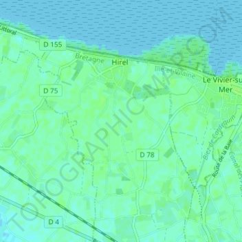 Carte topographique Mirlange, altitude, relief