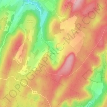 Carte topographique Saint-Maurice, altitude, relief
