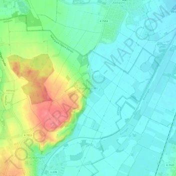 Carte topographique Waldhausen, altitude, relief