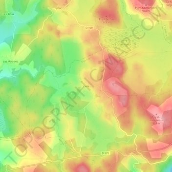 Carte topographique Celle, altitude, relief