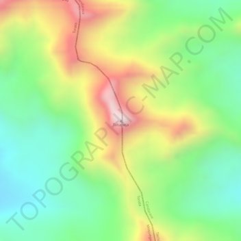 Carte topographique Tutupaca, altitude, relief