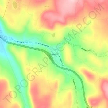 Carte topographique Parksville, altitude, relief