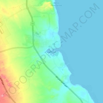Carte topographique Port Ghalib, altitude, relief