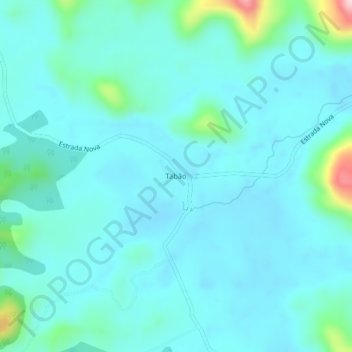 Carte topographique Tabão, altitude, relief