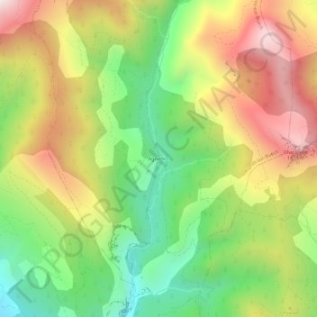 Carte topographique Agnielles, altitude, relief