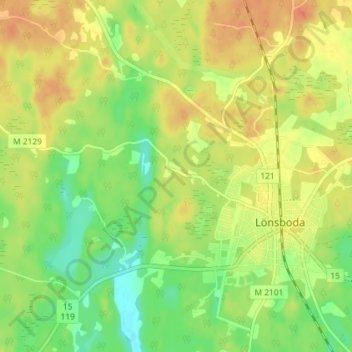 Carte topographique Tommahult, altitude, relief