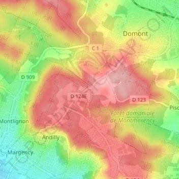 Carte topographique La Croix-Blanche, altitude, relief
