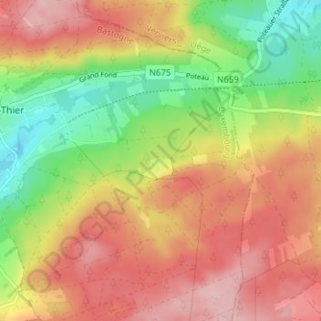 Carte topographique Tinseubois, altitude, relief