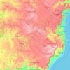Carte topographique Santa Catarina, altitude, relief