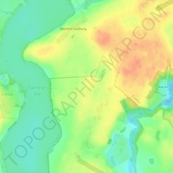 Carte topographique Pinneberg, altitude, relief