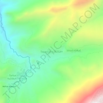 Carte topographique Tagassalt, altitude, relief