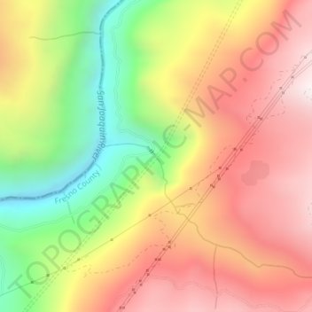 Carte topographique Stevenson Creek Falls, altitude, relief