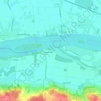 Carte topographique Le Mouton, altitude, relief