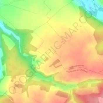 Carte topographique Fosse Lavallière, altitude, relief